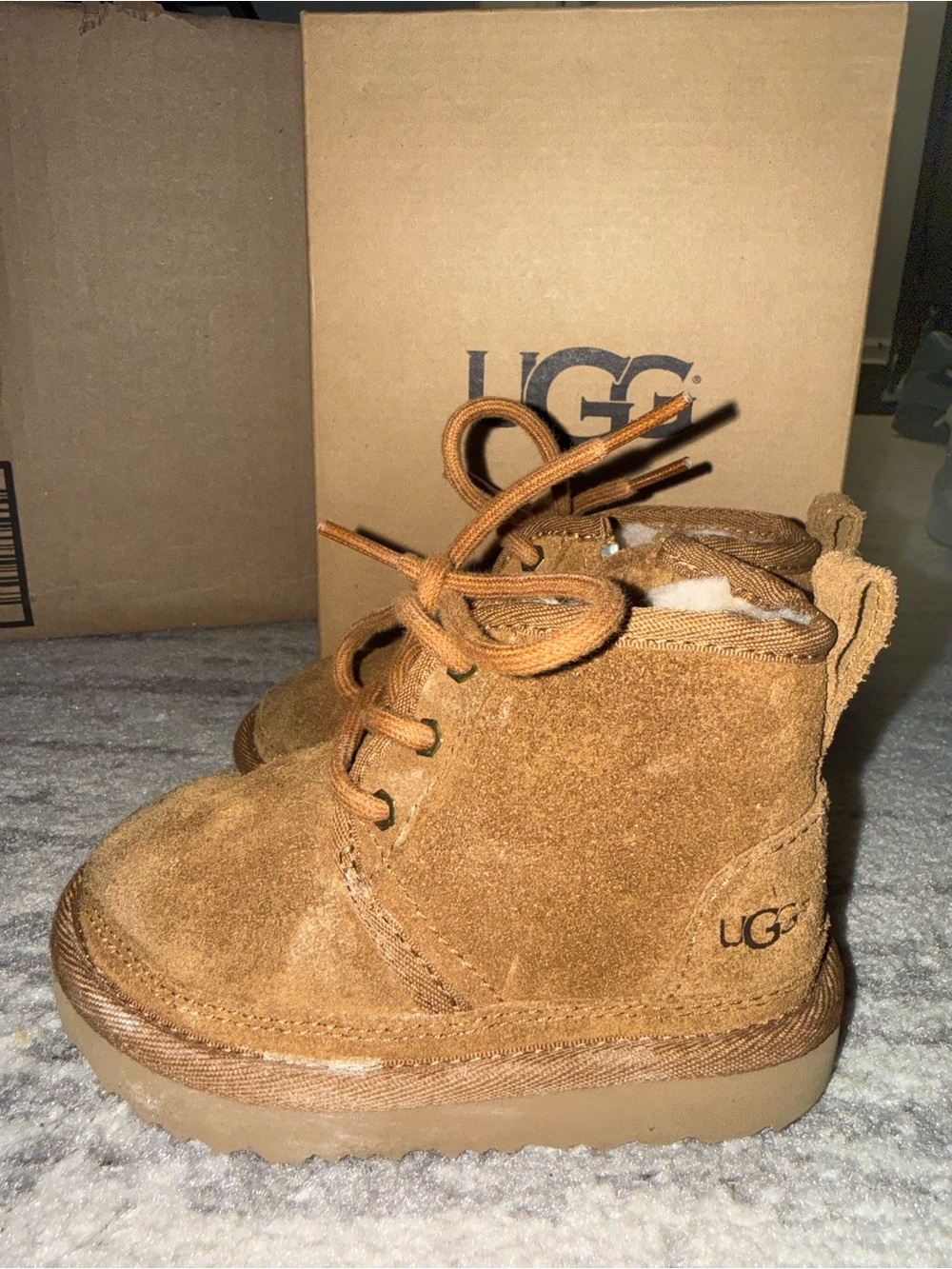 UGG Toddler Chestnut Neumel Suede  Boots